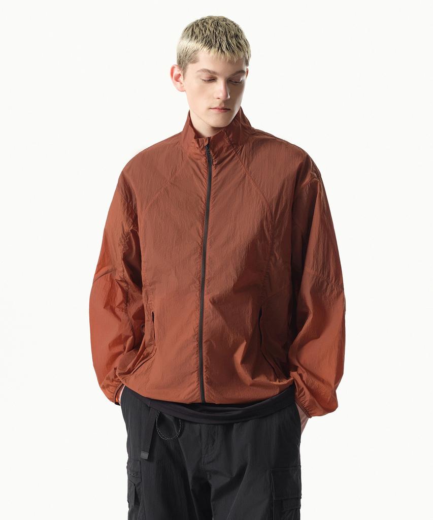 Musinsa Standard [City Leisure] High-Neck Sheer Windbreaker Jacket [Orange]
