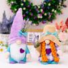 Adorable Lavender Love Heart Faceless Doll Figurine Creative Rudolf Decoration Piece