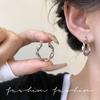 Серьги-волны легкой роскоши, серьги в холодном стиле, серебряная игла, высококачественные серьги-гвоздики, уникальные серьги, серьги