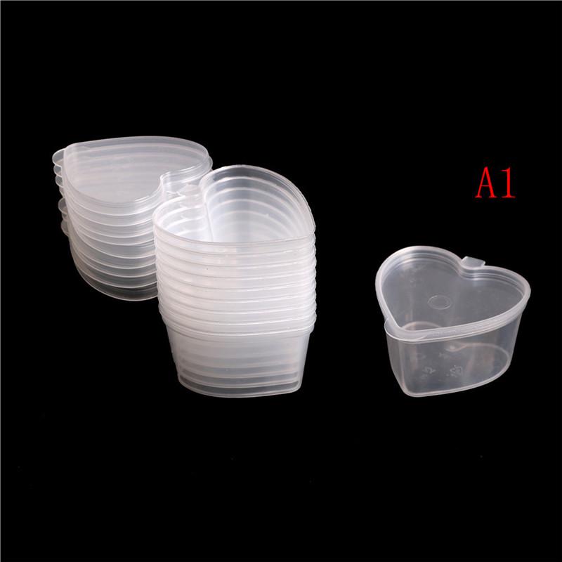 10pcs/lot Plastic Color Plasticine Clear Containers Glue Putty Foam Ball Storage Boxes Slime Storage