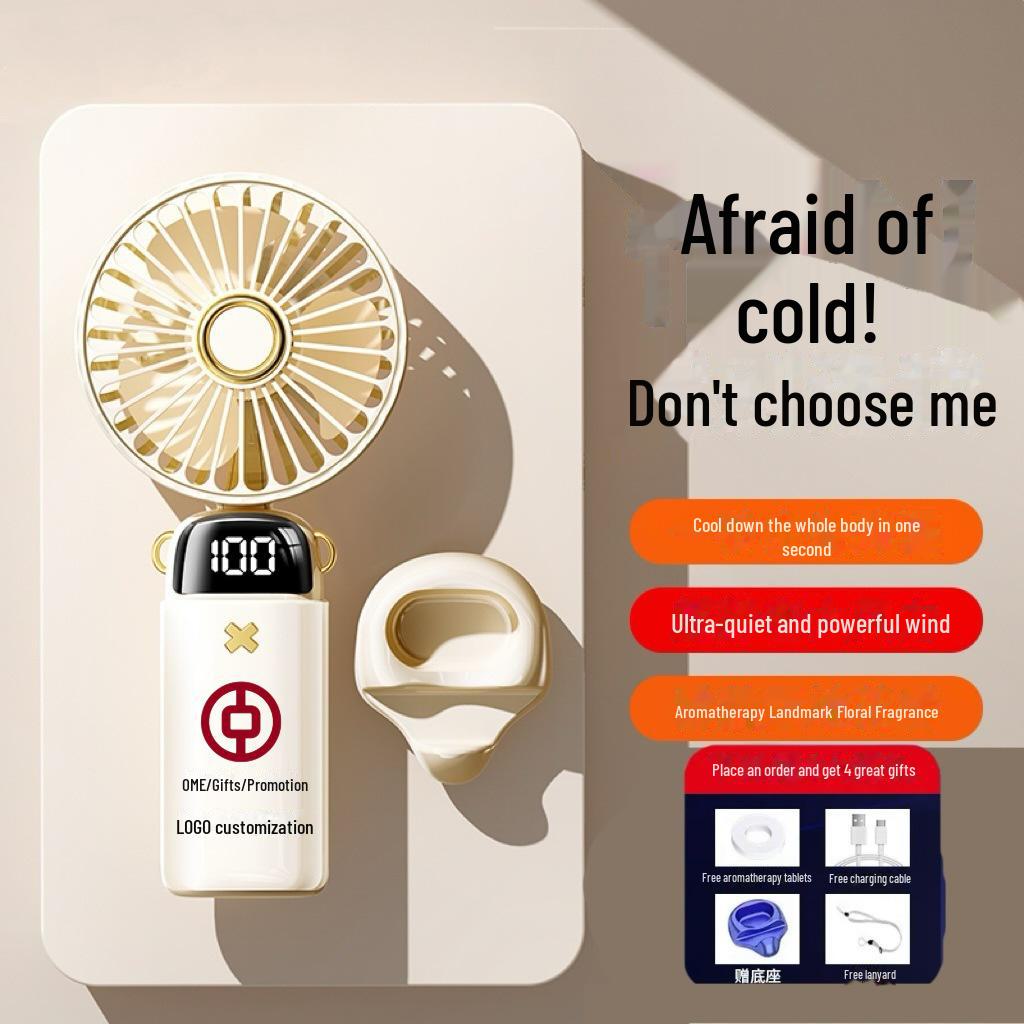 Мини-5-скоростной портативный перезаряжаемый электрический вентилятор 2024 года — студенческий мультяшный дизайн