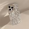 Silver Tinfoil Style Hard iPhone15 14promax Phone Case Compatible and Suitable for 13/12/11