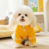 Pet Cotton-padded Dog Clothes Color Matching Trendy Brand Traction Teddy Bear Yorkshire Autumn and Winter Small Dog Four-legged Suit