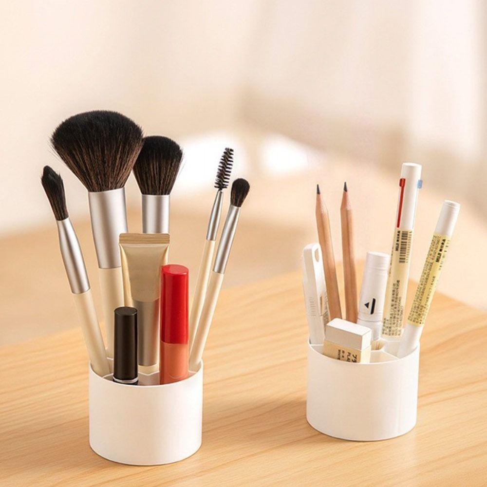 Mini Makeup Brush Holder Rotating Hairpin Eyebrow Pencil Organizer for Home