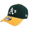 Кепка New Era Oakland Athletics 9TWENTY Major League Baseball Мужская Женская Шляпа MLB Низкая Кепка Милая Крутая Унисекс Двухцветная Темно-зеленая x Желтая Свободный Размер