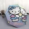 1pc Hello Kitty Gemini Zodiac Sign Automatic Folding Umbrella - Portable 3-Fold Design with Iron Frame - Outdoor for Fans, Travelers, Everyday Use - P