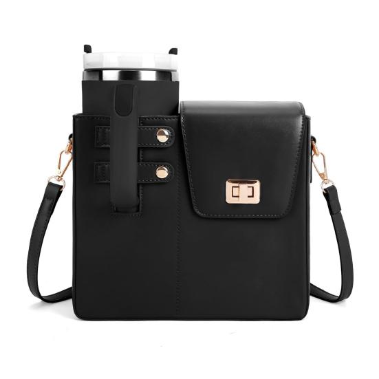 Сумка на плечо с подстаканником, держатель для бутылки с водой, сумка через плечо с регулируемым ремешком, переноска для стакана, кошелек через плечо для путешествий на открытом воздухе