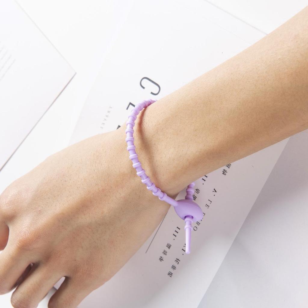 Цветная силиконовая стяжка-головастик: Сделай сам брелок, Модная игрушка, Ремешок для сумки и Намотка для шнурка