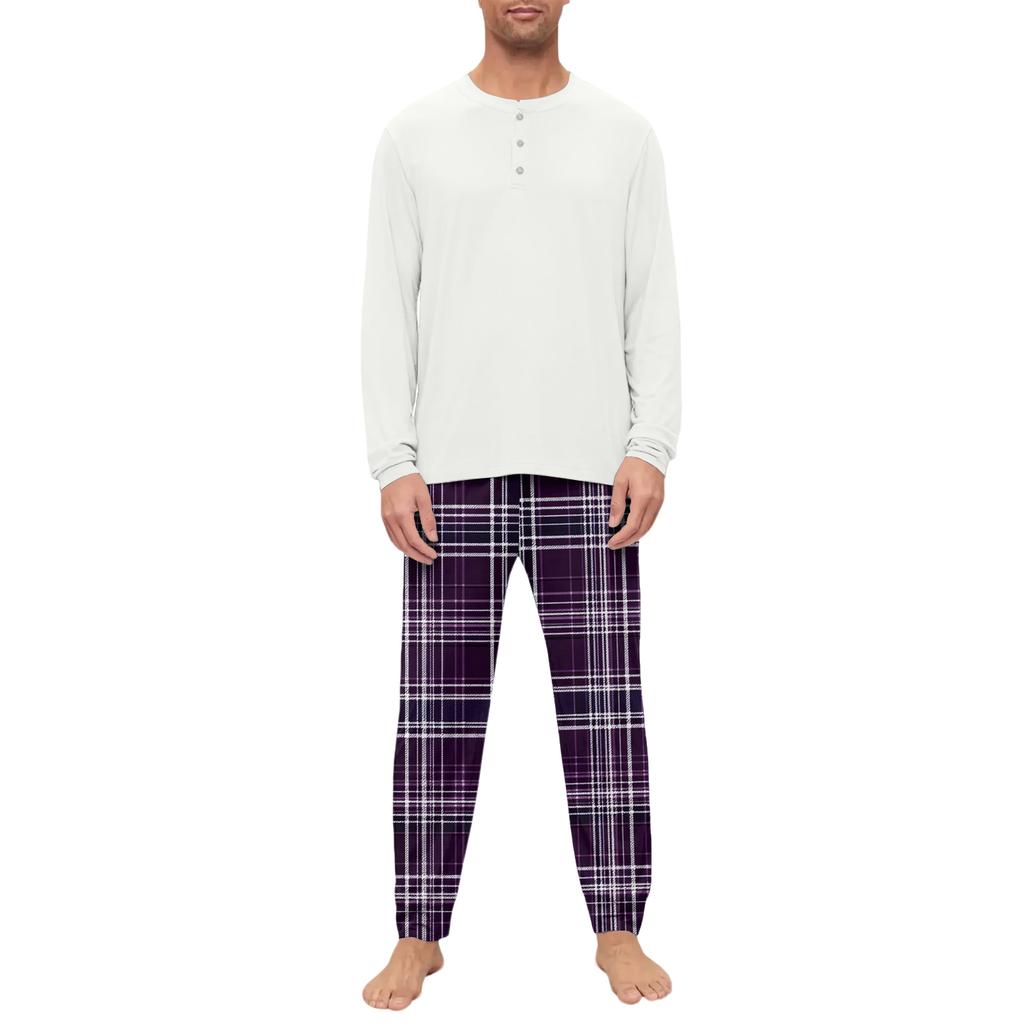 Men's Pajama Set, Long Sleeve And Long Pants, Two-piece Set