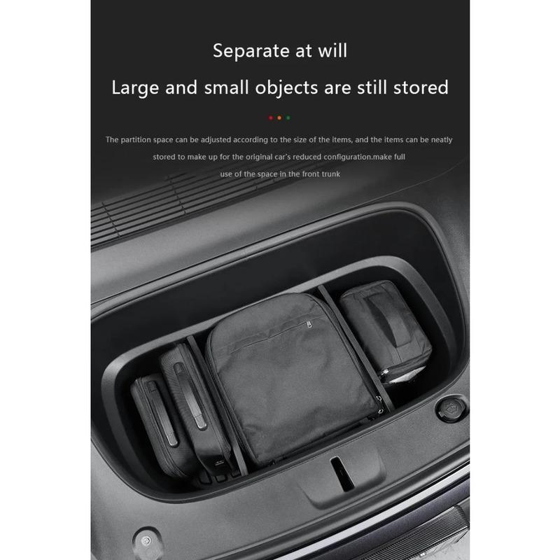 For Tesla Model Y Juniper Front Trunk Cover Roller Curtain Trunk Partition Organizer Divider Baffle Cargo Cover Protector Board