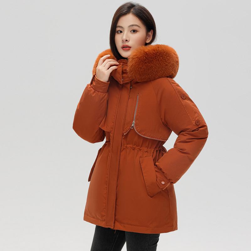Cotton-padded Jacket Women's Short Big Fur Collar New Anti-season Winter Coat Loose School To Overcome Warm Coat.