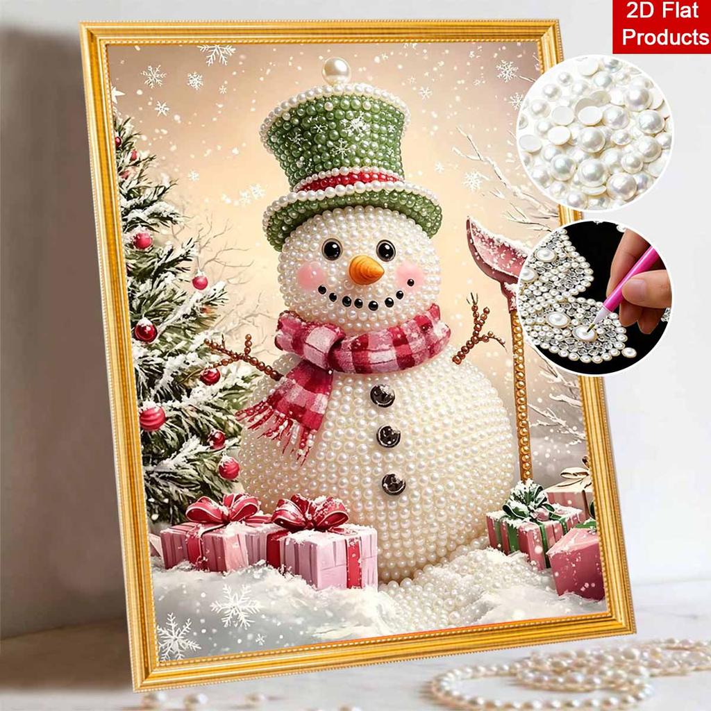 Christmas Snowman Pearl Painting Kit Handmade DIY Home Decoration Painting