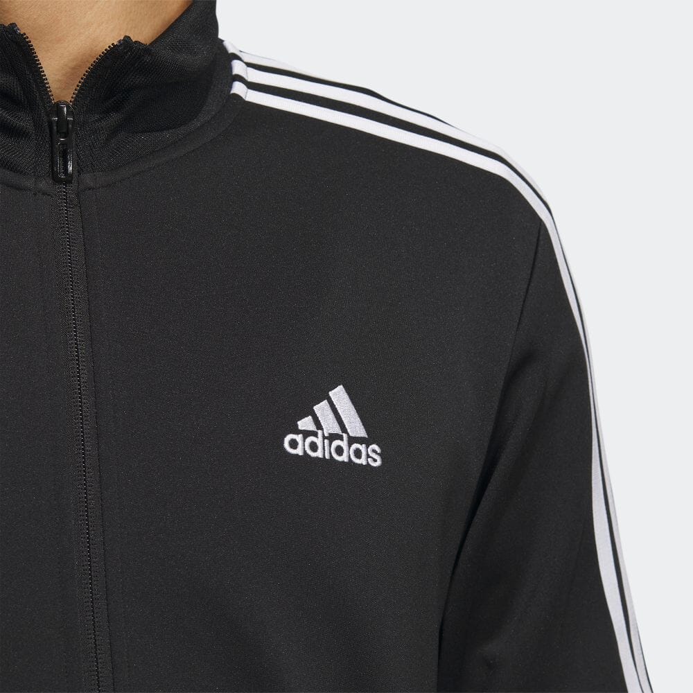 adidas Куртка с вышитым логотипом в полоску и воротником-стойкой, мужская верхняя одежда, цвет черный IA9378