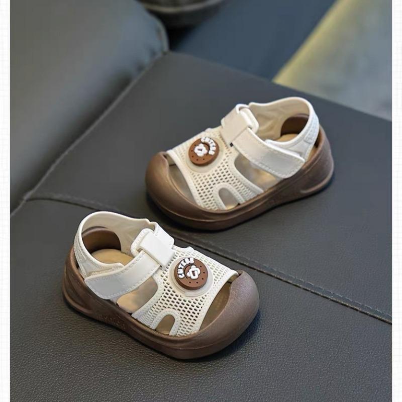 Кроссовки, детские сандалии, летняя детская обувь с противоскользящим покрытием, мягкие дышащие накладки на носки для мальчиков и девочек