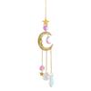 1pc,Crystal Chime Suncatcher,Home Bedrooms Balcony Sun And Moon Prism Decor Pendant