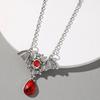 Gothic Vampire Bat Silver Necklace Acrylic Steampunk Witch Halloween
