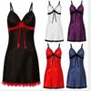 Plus Size Summer Feminine Sense Womens Lace Bow Lingerie Babydoll Nightwear Sleepskirt Night Dress