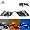 2Pcs DRL For Mazda 3 Mazda3 Axela 2014 2015 2016 LED Daytime Running Lights Daylight Fog Lamp with Turn Signal Light