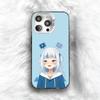 Virtual Characters Holo Gawr Gura Phone Case For iPhone 16 17 15 14 12 13 Pro Max Black Color Shockproof Cover