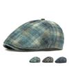 Ретро Клетчатая Кепка Мужская Британская Ретро Прогрессивная Кепка Берет