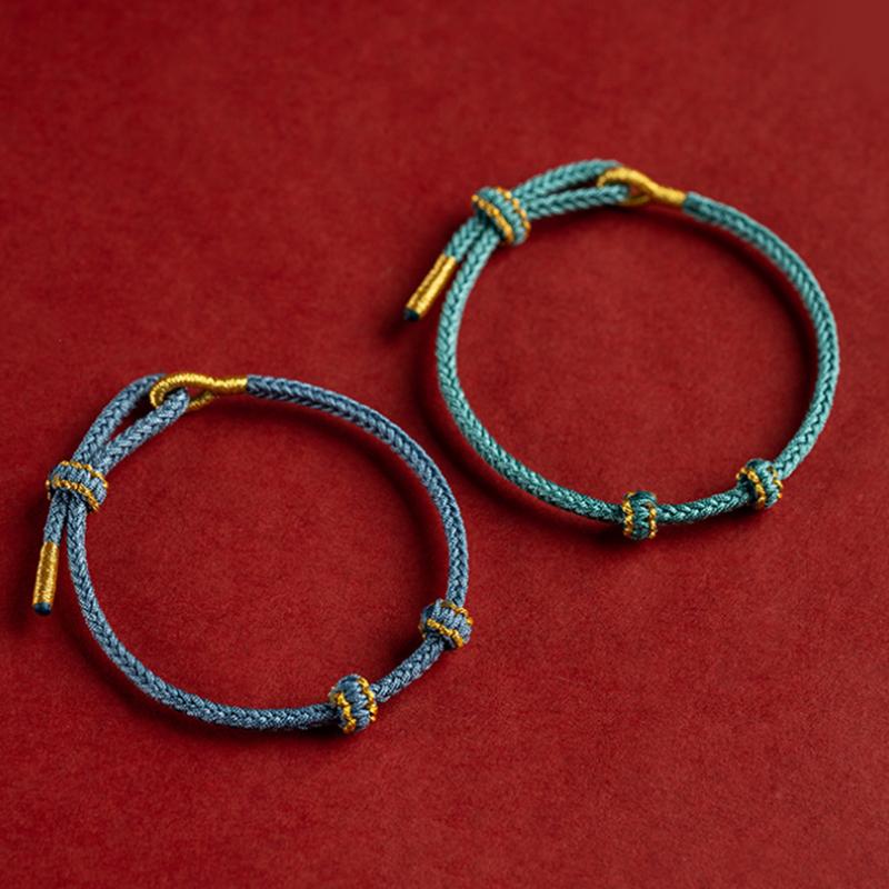 Сплетенные вручную регулируемые по размеру браслеты из красной нити для взрослых и детей, винтажные браслеты на удачу из веревки, подарок