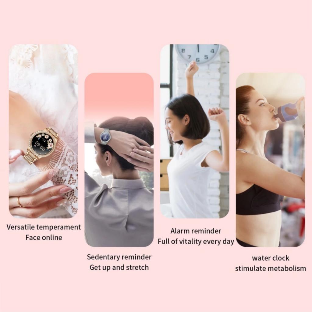 Умные часы для женщин 1,32-дюймовый HD-экран спортивный индивидуальный циферблат голосовой вызов пульсометр умные часы для женщин