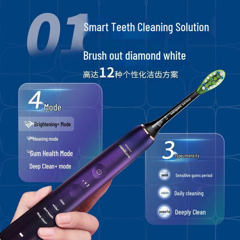 Philips Sonic Electric Toothbrush Smart Whitening HX9911 CN plug (adapter included)