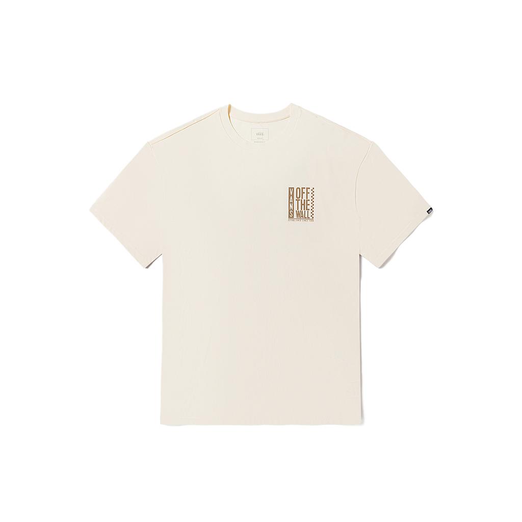 Vans Letter Print Crew Neck Short Sleeve T-Shirt Unisex Tops Off-White VN000BZ03KS