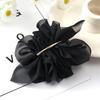 Big Spring Hair Claw Clips Women Metal Chiffon Flowers Ponytail Holder Hairpin Barrettes Fashion Girls Hair Accessories Hairgrip