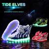 Children's LED Luminous Shoes Boys Girls Lights Usb Charging Boys and Girls Flash Shoes Sports Shoes High-top Sports Shoes