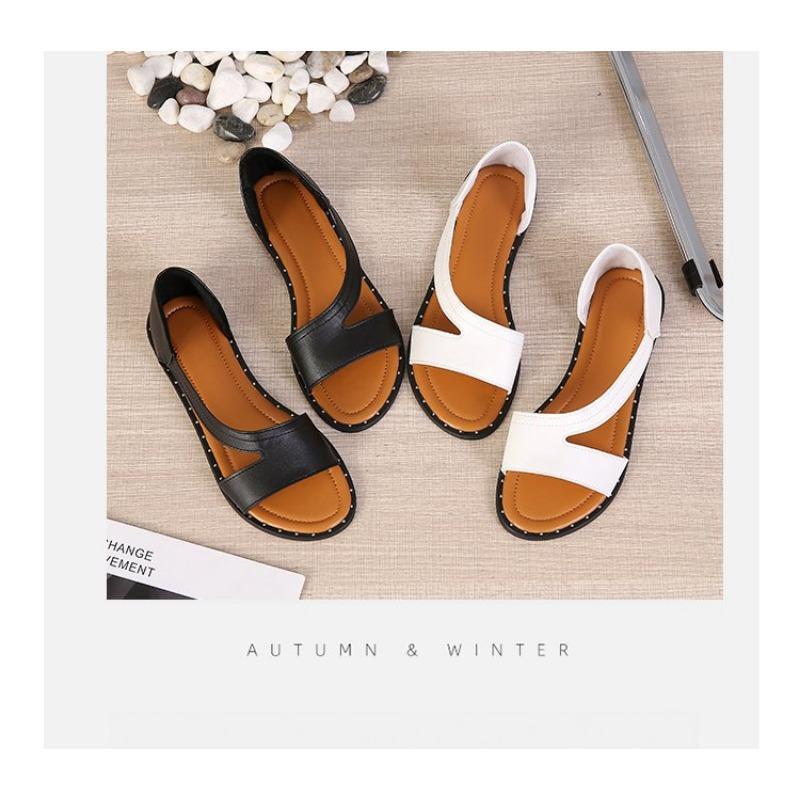 Сандалии на плоской подошве Fish Mouth One Line большого размера, новые с открытым носком