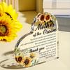 "Thank You" Wedding Heart - Square Acrylic Gift for Mother of the Groom