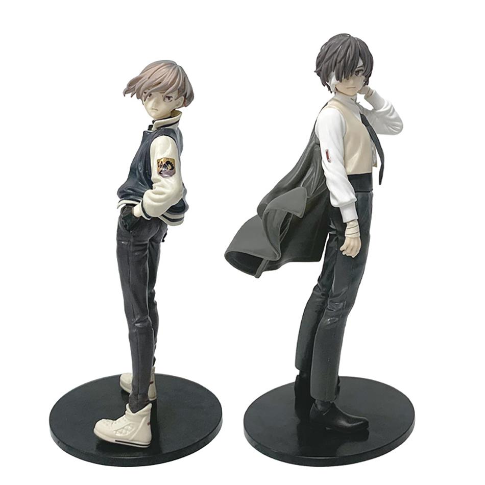 20cm Bungo Stray Dogs Anime Figures - Nakahara Chuya & Dazai Osamu Action Figures - Noodles Press PVC Collectible Toys Gifts
