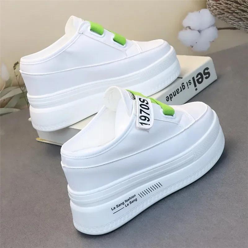 Модные современные тапочки женские супервысокие каблуки ленивый человек полушлепки увеличение тонкий 10 см носить женские тапочки женские роскошные сандалии