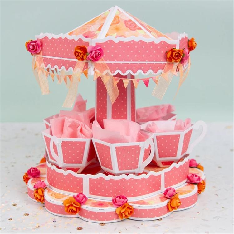 3D вращающаяся чашка Металлические штампы Шаблоны Формы Трафареты для тиснения Вырубки для скрапбукинга Изготовления открыток Украшения