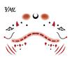 Skin Friendly Temporary Face Art Halloween Tattoo Stickers, Waterproof Scary Makeup Decals for Party, Durable Sweat Proof Stickers Wound Scar