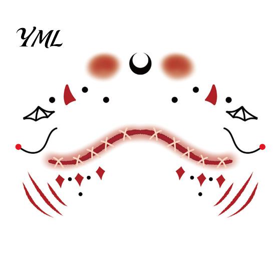 Skin Friendly Temporary Face Art Halloween Tattoo Stickers, Waterproof Scary Makeup Decals for Party, Durable Sweat Proof Stickers Wound Scar