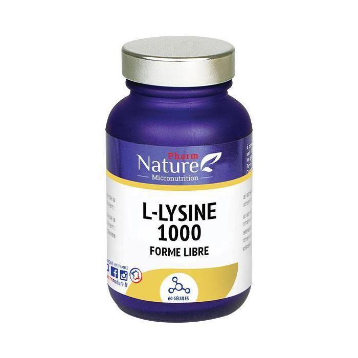 Pharm Nature Micronutrition L-Lysine 1000 60 gélules