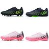 Cr7 Low-Top Football Shoes Tf Broken Nails Artificial Turf Ag Nails Leather Feet Boys And Girls Students Training Shoes