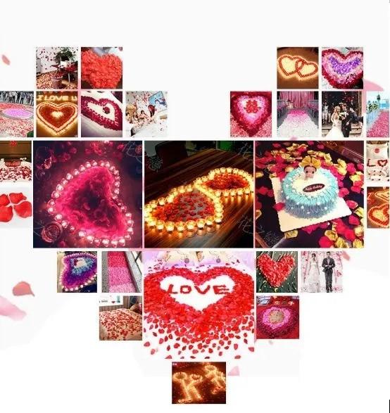 Шелковая ткань 1000 штук искусственных лепестков роз, разбросанных вручную, свадебная комната, искусственные лепестки, свадебные принадлежности