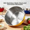 Stainless Steel Ramen Bowl Double Ear Handles Mixing Bowl New Soup Bowl  Home Kitchen