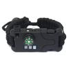 Survival Gear Kit with Waterproof SOS LED Light Emergency Knife Whistle Compass Outdoor Multi Tools Camping Hiking Wristband