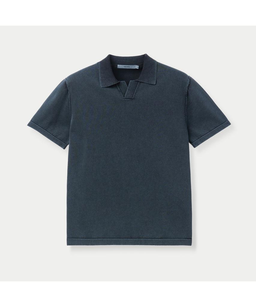 Silijeu Garment Dyed Open Collar Sweater Sawam26581Bud