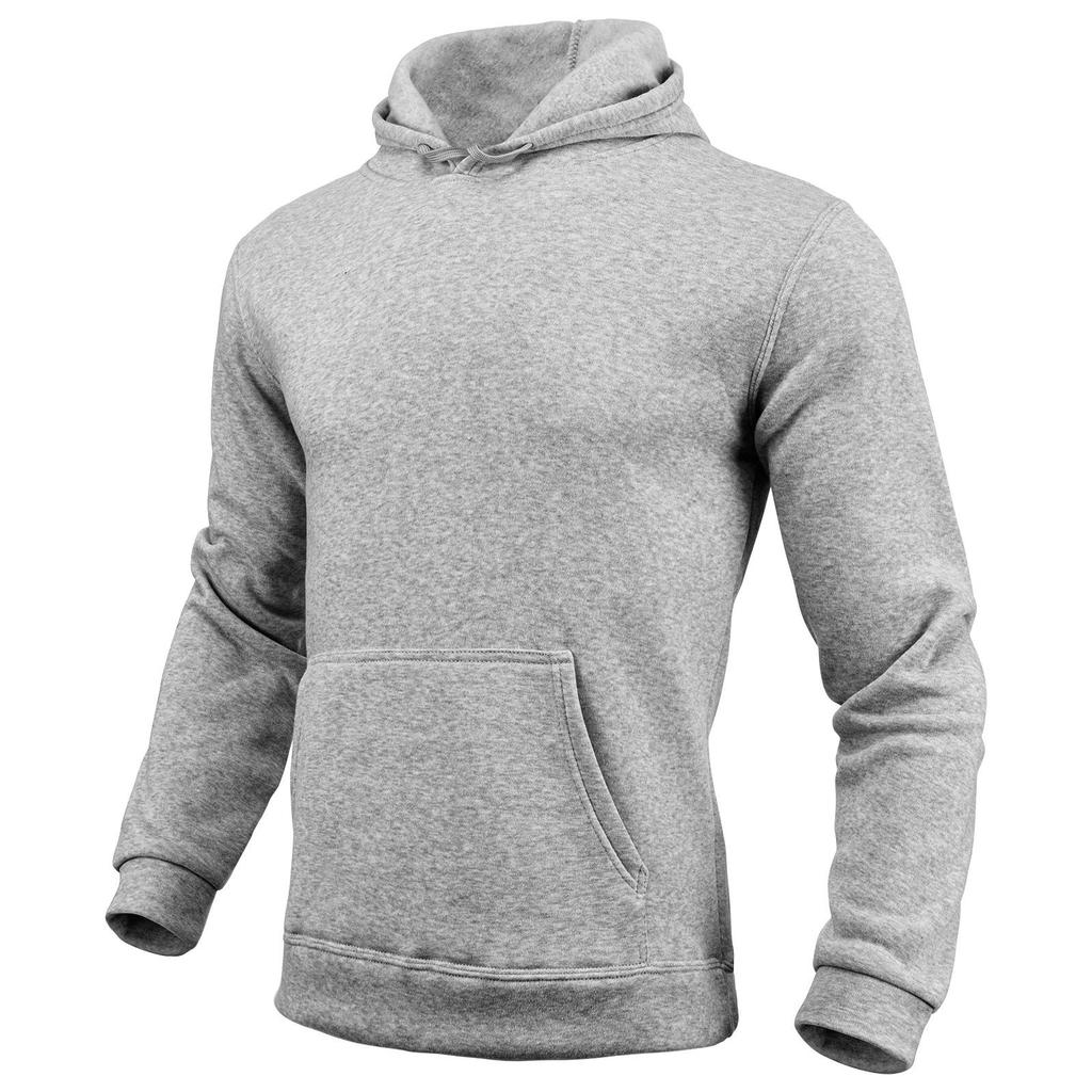 180g Solid Color Long Sleeve Plain Hoodie - Casual Streetwear Pullover Sweatshirt