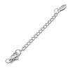 10pcs Stainless Steel Extension Chains Extended Tail Chains Lobster Clasps Connectors DIY Jewelry Making Findings Bracelet