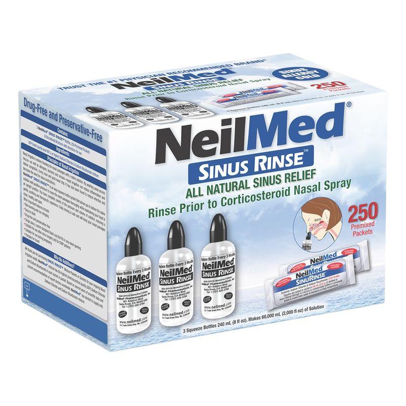 NeilMed Набор для промывания носа ( 3 бутылки + 250 пакетиков)