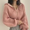 Autumn/Winter 2025 Chunky Knit Hooded Cardigan - Lazy Style Women's Loose Turn-Down Collar Sweater