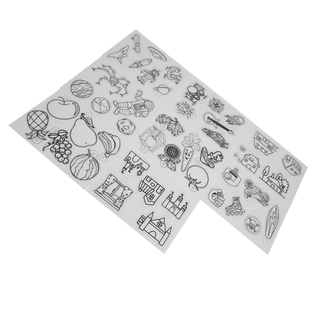8Pcs Shrinky Dink Paper BOPS Wide Application Semitransparent Various Patterns Shrinky Dink Sheets