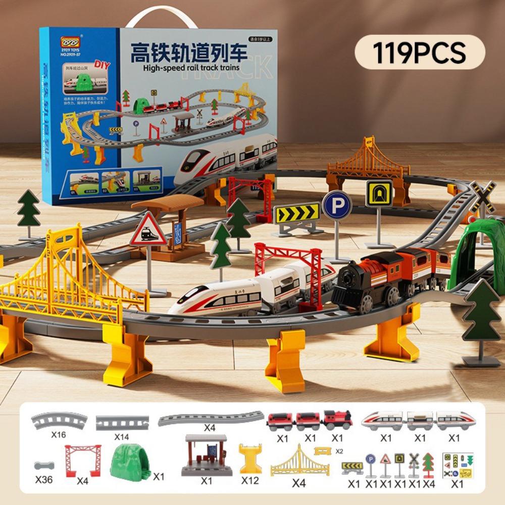 Assembling Design Electric Train Electric Powered Educational Model Set  Children's Toys