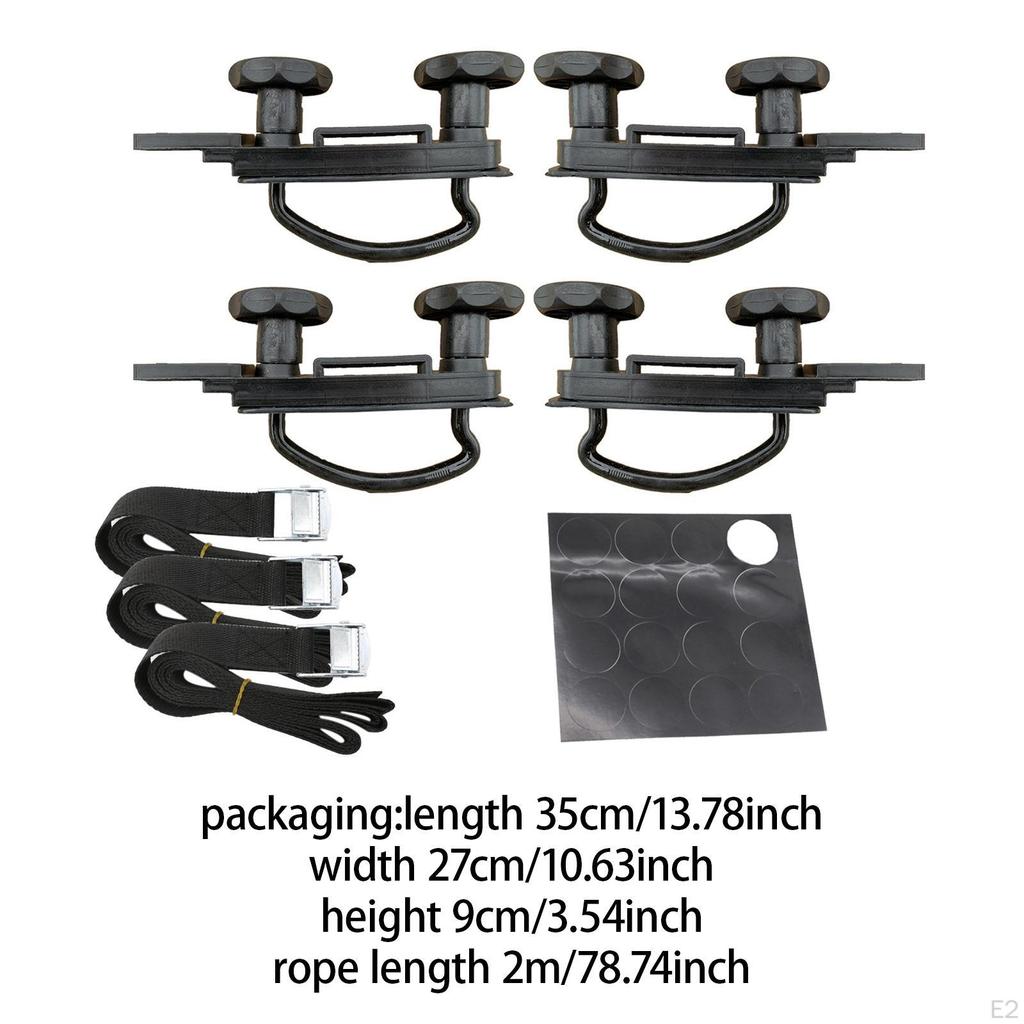 4x U-образные скобы для крепления бокса на крышу автомобиля/фургона, монтажный комплект, простая установка, премиальные 8 стопорных гаек, на крышу